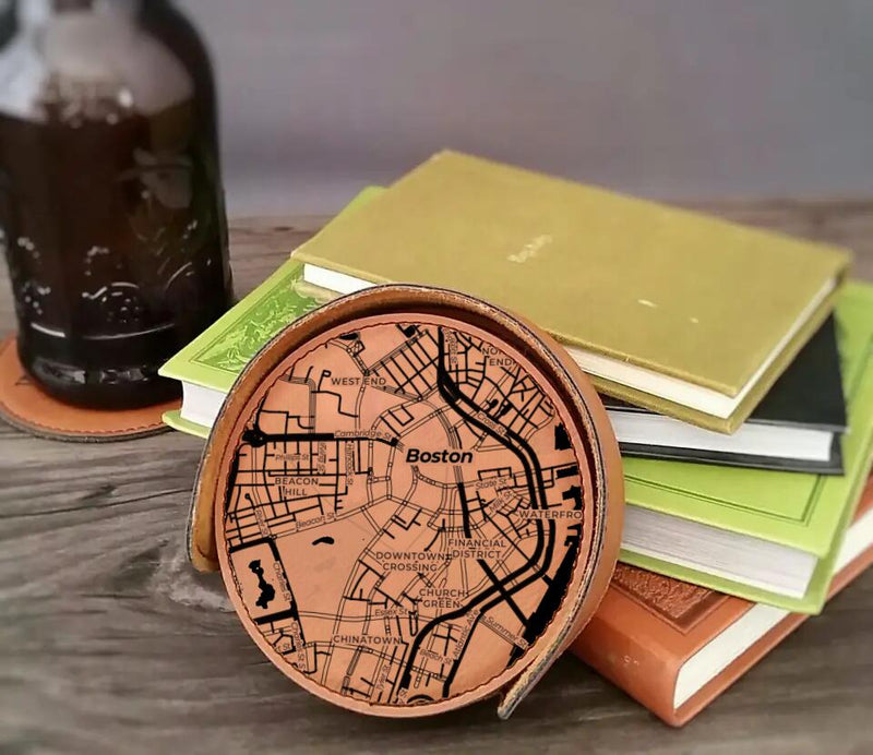Image for engraved Personalized City & Hometown Maps Coasters at QualityEngraved.com