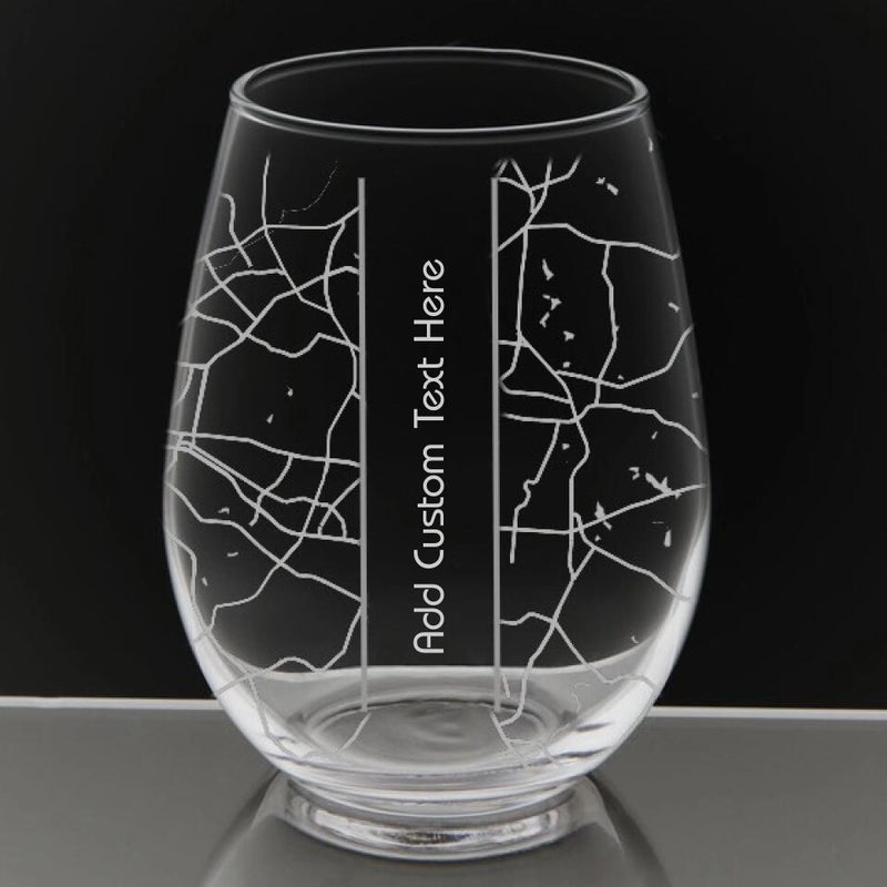 Personalized College and School Town Maps Glasses