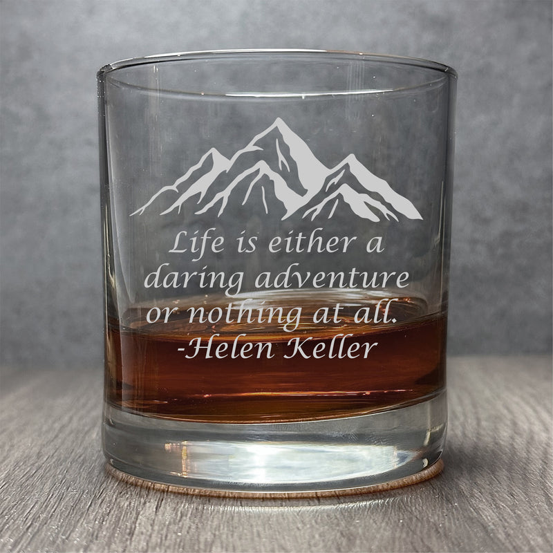Image for engraved Engraved Positive History Quote Helen Keller - 11 oz Cocktail Glass at QualityEngraved.com