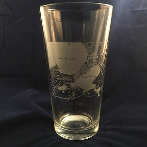 Image for engraved Engraved College Town Map Pint Glasses - 15oz 16oz & 20oz Sizes at QualityEngraved.com