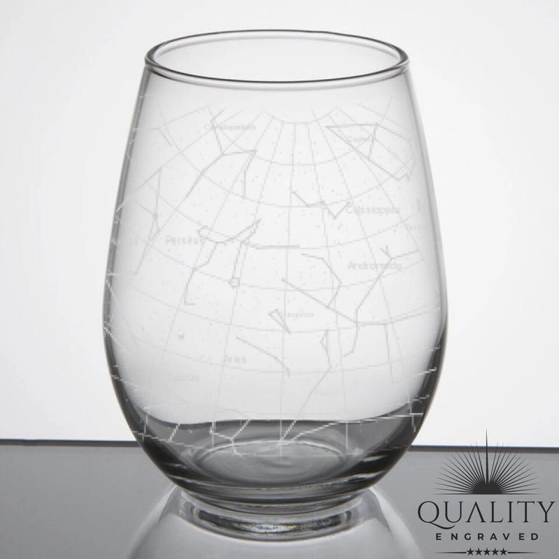 Image for engraved Personalized Night Sky Star Constellation Engraved Glasses at QualityEngraved.com