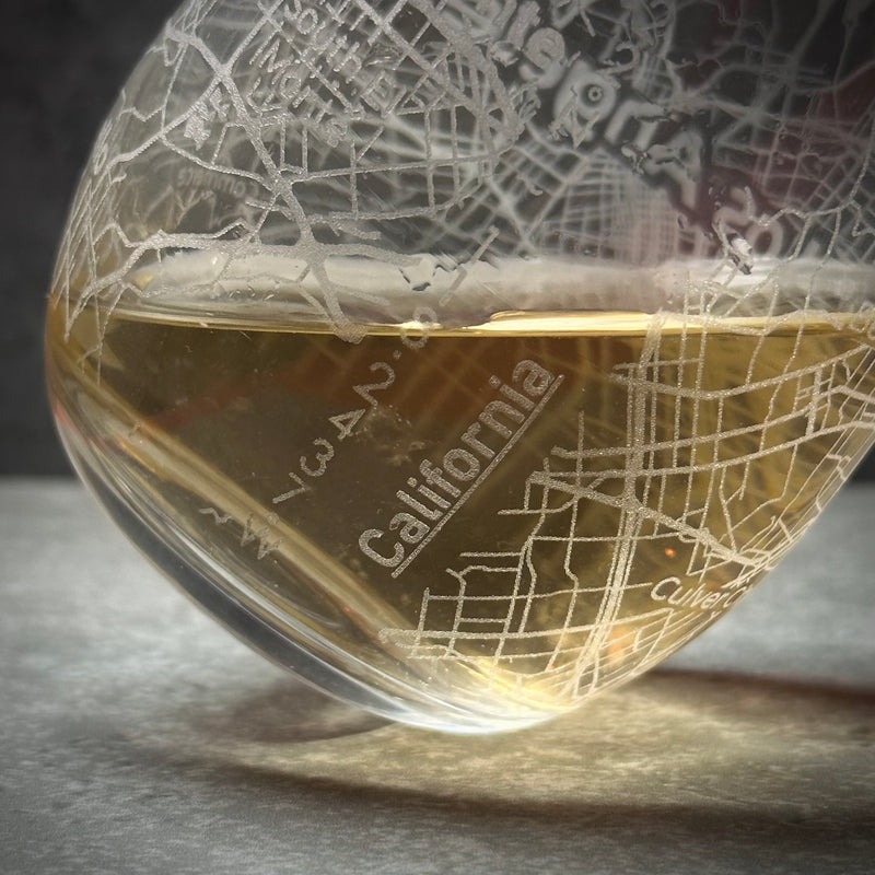 Image for engraved Los Angeles, California City Map Glass - 15 oz Stemless Wine Glass at QualityEngraved.com