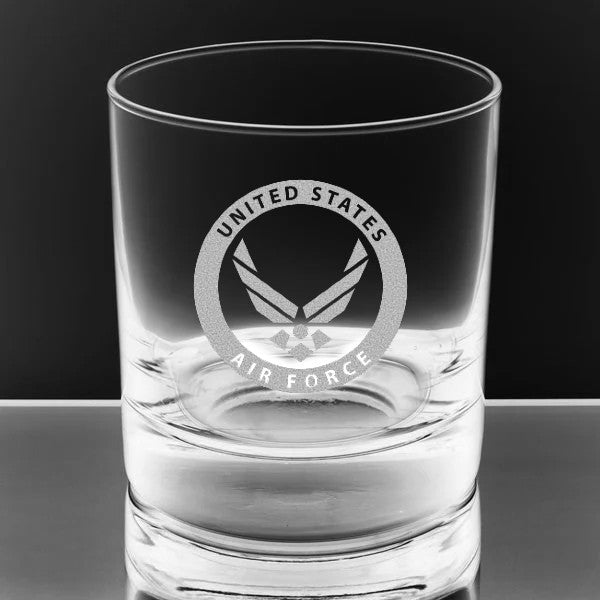 Image for engraved Engraved U.S. Air Force 11oz Rocks Glass at QualityEngraved.com