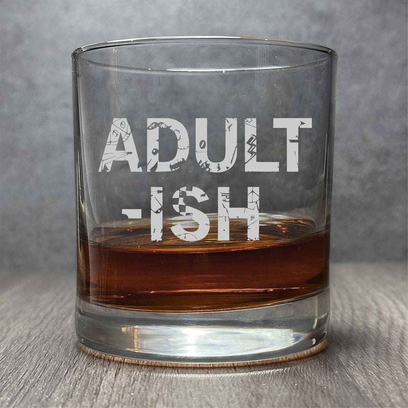Adult-ish - Engraved Funny Adult Gift - 11 oz Cocktail Glass