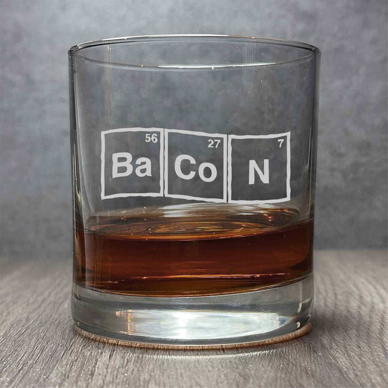 Science of a Bacon Strip - Engraved Funny 11 oz Cocktail Glass