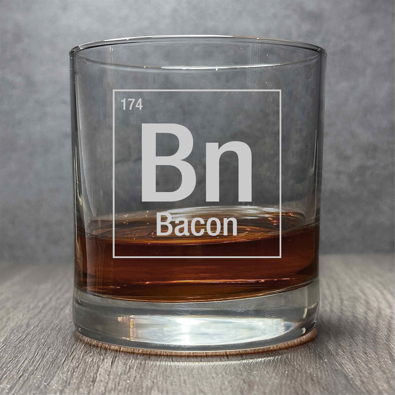 Bacon Periodic Table - Engraved Funny 11 oz Cocktail Glass