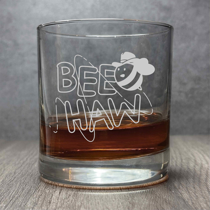BEE HAW Life of a Country Bee - Engraved Funny 11 oz Cocktail Glass