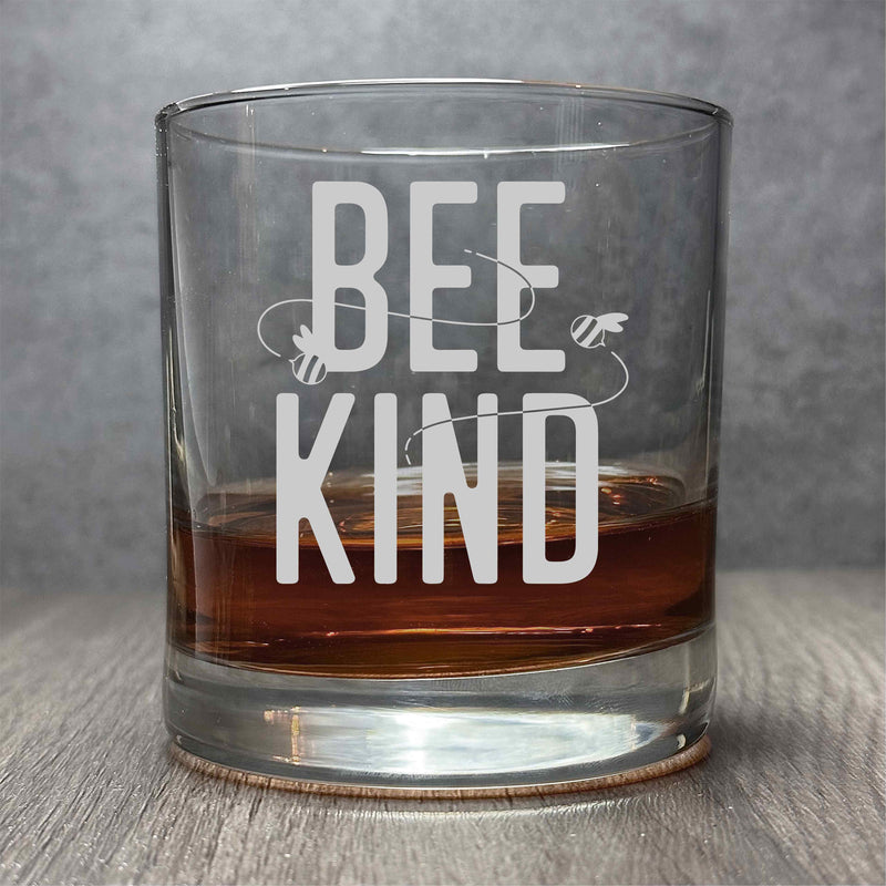 Bee Kind - Engraved Funny 11 oz Cocktail Glass