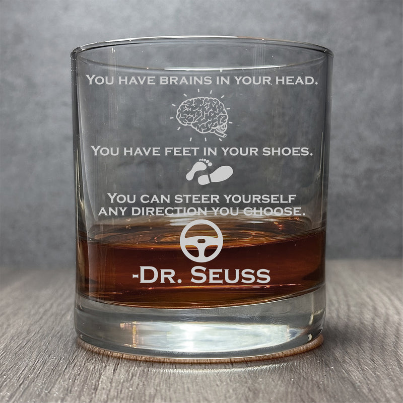Image for engraved Engraved Positive History Quote Dr. Suess - 11 oz Cocktail Glass at QualityEngraved.com