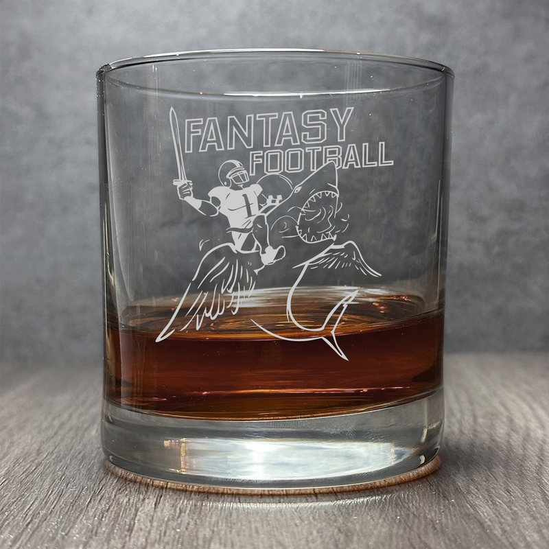 Fantasy Football - Funny Engraved Football 11 oz Cocktail Glass