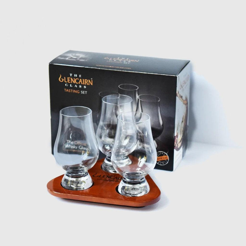 Engraved 6oz. Glencairn Glasses 3 Piece Set with Flight Tray - Item 3555331 engraved  Quality Glass Engraving 