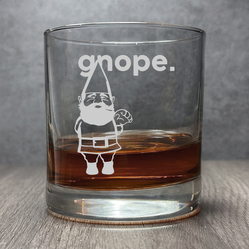 Gnope. - Funny Gnome Glass 11 oz Cocktail Glass