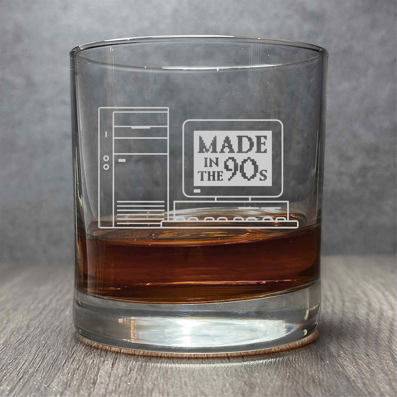 Made in the 90s - Engraved Retro Gift 11 oz Cocktail Glass