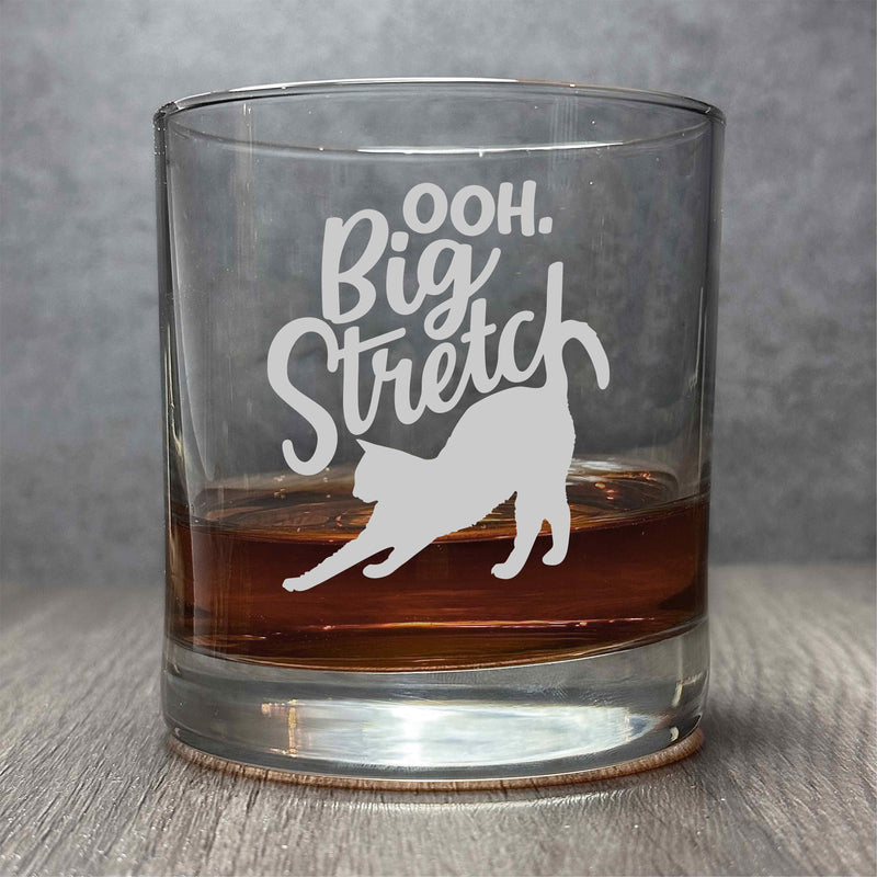 Ooh. Big Stretch Cat - Engraved Funny 11 oz Cocktail Glass