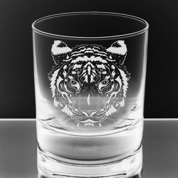 Image for engraved Engraved Tiger Head 11 oz Cocktail Glass at QualityEngraved.com